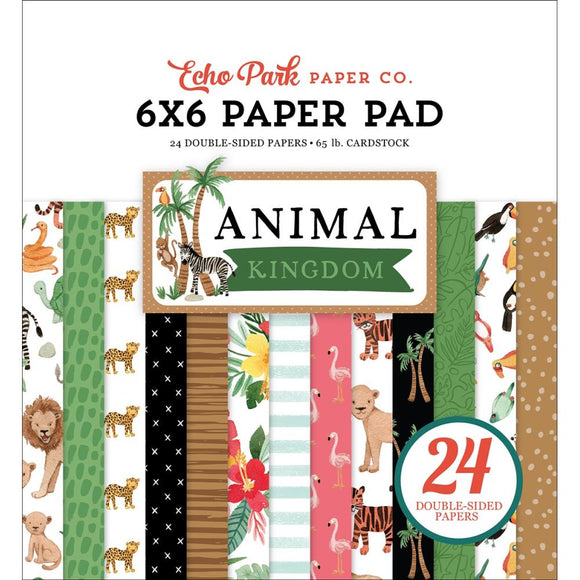 Echo Park Paper Pad 6x6, Animal Kingdom
