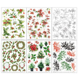 49 and Market Embellishment, Christmas Spectacular 2023 -  Foliage Rub-Ons 6X8