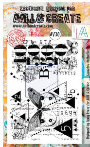 AALL & Create Stamp Set, 730 - Geometric Butterflies