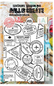 AALL &Create Stamp Set, 895 - Passport Stamps