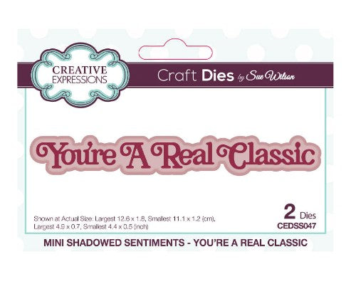 Creative Expressions Die, Sue Wilson Mini Expressions - You're A Real Classic