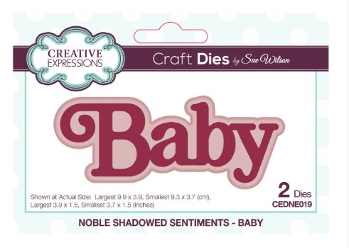 Creative Expressions Die, Noble Sentiments Collection, Shadowed - Baby