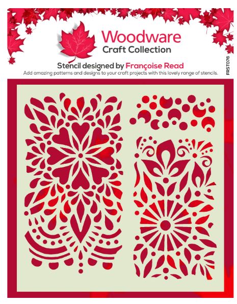 Woodware Stencil, Floral Panels