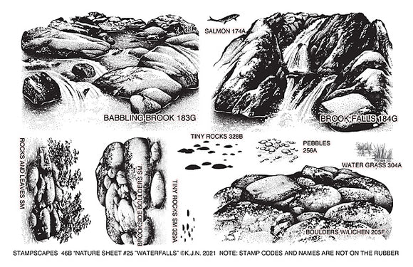 Stampscapes Stamp, Nature Sheet 25 (Waterfalls)