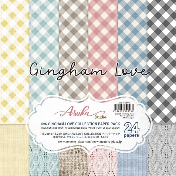 Asuka Studio Paper Pad 6x6, Gingham Love