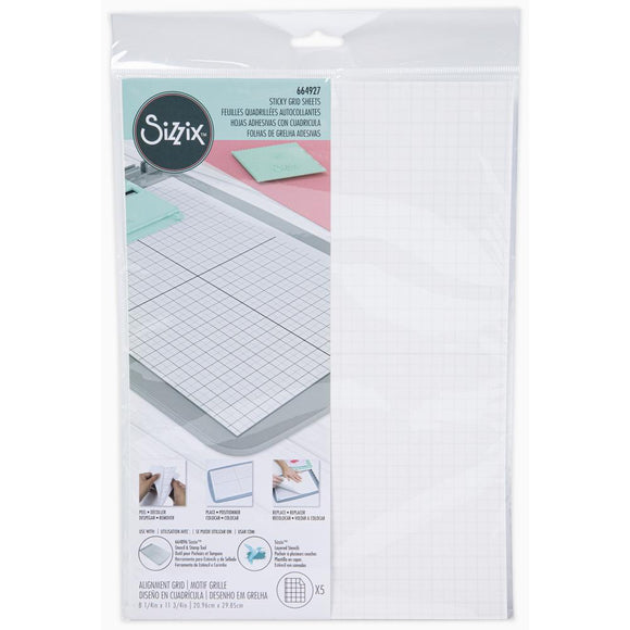 Sizzix Tool, Sticky Grid Sheets - 8 1/4