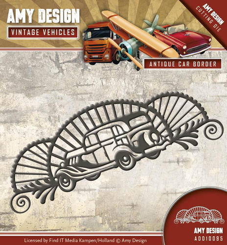 FIT Die, Amy Design, Vintage Vehicles - Antique Car Border