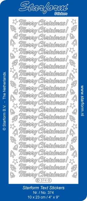 Starform Sticker, Peel Off - Merry Christmas