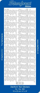 Starform Sticker, Peel Off - Happy Birthday - Multiple Colors Available