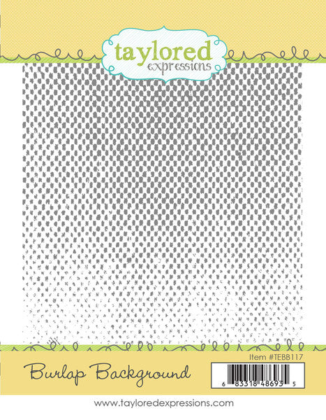 Taylored Expressions Stamp, Burlap Background