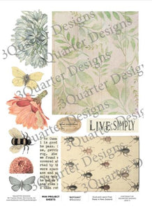 3Quarter Designs Embellishment, Mini Project Sheet - Botany