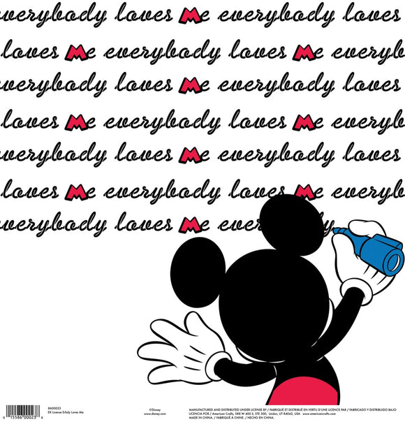 American Crafts Paper 12x12, Disney - Everybody Loves Me