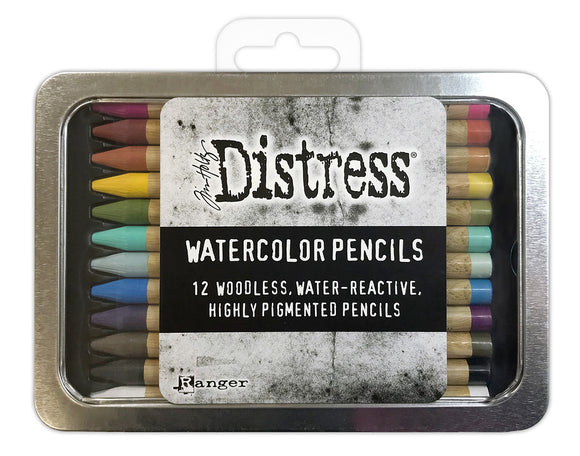 Tim Holtz Ink, Distress Watercolor Pencils - Set #1 (12pc)