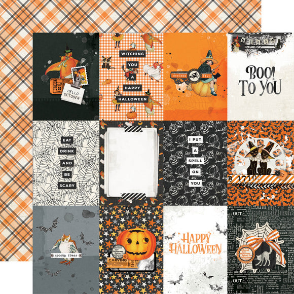 Simple Stories Paper 12x12, Simple Vintage October 31st     Multiple Patterns Available