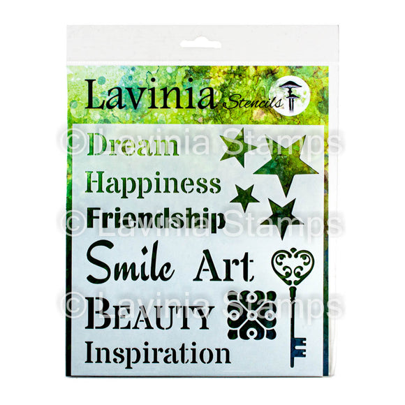 NEW!! Lavinia Stencil - Words 2