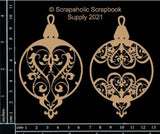 Scrapaholic Embellishment, Laser Cut Chipboard - Lace Ornaments