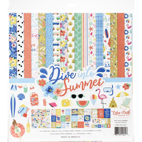 Echo Park Paper Collection Pack 12x12, Dive Into Summer