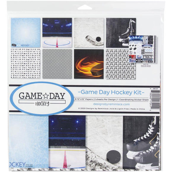 Reminisce Paper Pack 12x12, Game Day Hockey