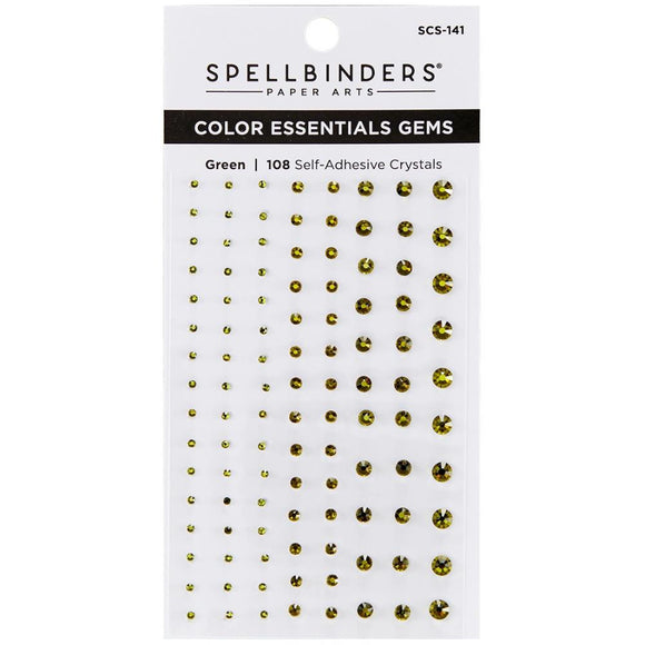 Spellbinders Embellishment, Self Adhesive Gems - Green Mix