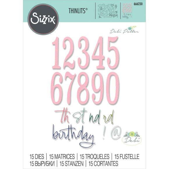 Sizzix Die, Thinlits - Fabulous Birthday Numbers