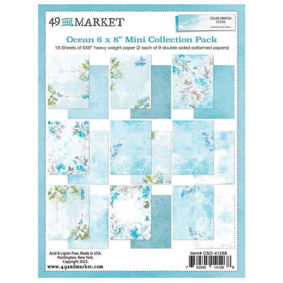 49 and Market Paper Collection Pack 6x8, Color Swatch - Ocean