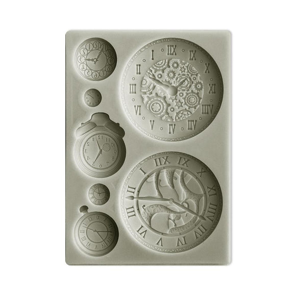 Stamperia Mould A6, Around The World Clocks