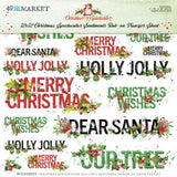 49 and Market Embellishment, Rub-ons 12x12, Christmas Spectacular 2023 - Sentiments