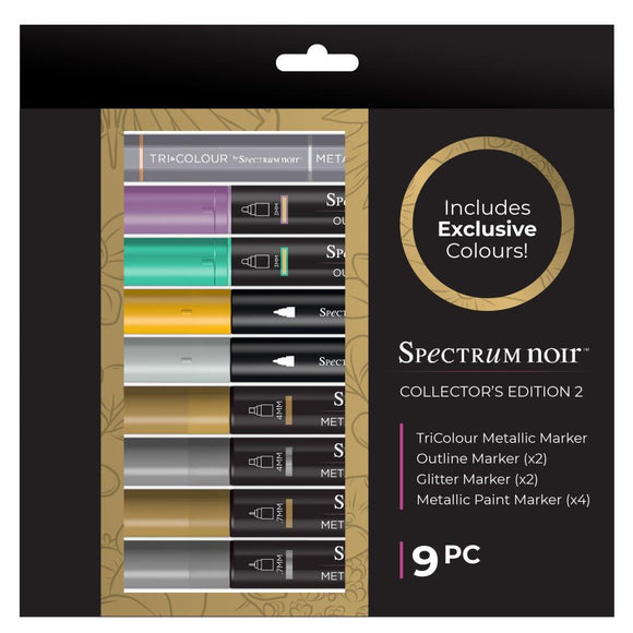 Spectrum Noir Marker, Collectors Edition 2 - 9 TriColour Metallic Markers PC