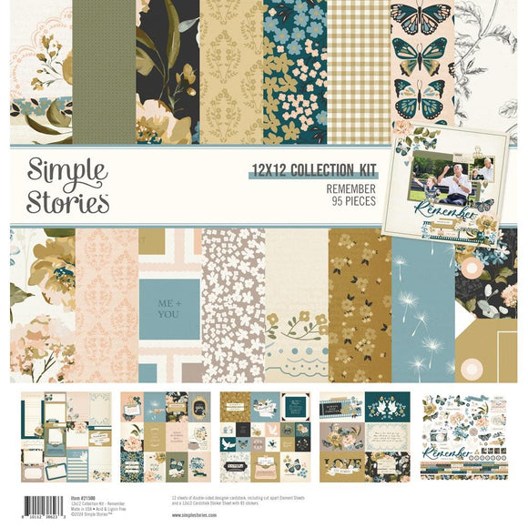 Simple Stories Paper Collection Kit 12x12, Remember
