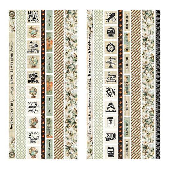 49 And Market Embellishment, Wanderlust Explorer - Washi Tape Sheets