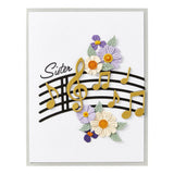 Spellbinders Dies,  Etched by Bibi Cameron - Notes & Stave Pop-Up