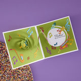 Spellbinders Dies,  Etched by Bibi Cameron - Notes & Stave Pop-Up