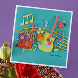Spellbinders Dies,  Etched by Bibi Cameron - Notes & Stave Pop-Up