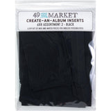 49 And Market Album, Create-An-Album -  Foundation Inserts 6x8" Black - Assort 2 Black