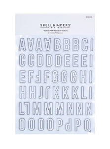 Spellbinders Embellishment, Outline Puffy Alphabet Stickers