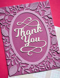 Poppystamps Die -  Thank You Poe Script