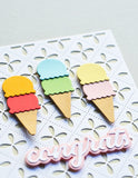 Poppystamps Die -  Triple Scoop