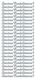 Peel Off Stickers -  Sincères Condoléances