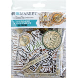 NEW Product!  49 And Market Embellishment, Country Heart Cafe - Chipboard Assortment