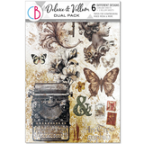 Ciao Bella Paper - Deluxe Paper Pearl Copper & Vellum Dual Pack A4 MIXED 6/Pkg Typographic