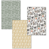 Ciao Bella Paper - Deluxe Paper Pearl Copper & Vellum Dual Pack A4 MIXED 6/Pkg Typographic