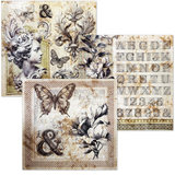 Ciao Bella Paper - Deluxe Paper Pearl Copper & Vellum Dual Pack MIXED 6/Pkg Typographic