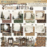 49 And Market Paper, Timber & Tweed - Collection Pack 12"X12"