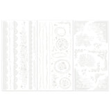 49 And Market Embellishment, Rub-On Transfer Set, Vicki Boutin, Edges, Irresistible