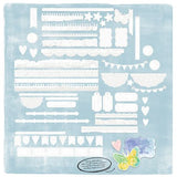 49 And Market Embellishment, Die-Cuts, Vicki Boutin - Borders, Irresistible