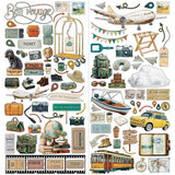 NEW Product!  Preorder - 49 And Market Embellishment, Laser Cut Outs - Travel Diaries