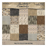 Tim Holtz Paper, Double-Sided Cardstock, 8x8", Idea-ology: Palette Collection: Neutral