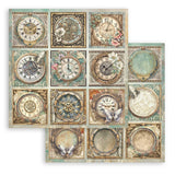 Stamperia Paper, Double-Sided Paper Pad 12"X12" 10/Pkg - Gardens of Time