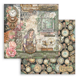 Stamperia Paper, Double-Sided Paper Pad 12"X12" 10/Pkg - Gardens of Time