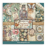 Stamperia Paper, Double-Sided Paper Pad 12"X12" 10/Pkg - Gardens of Time